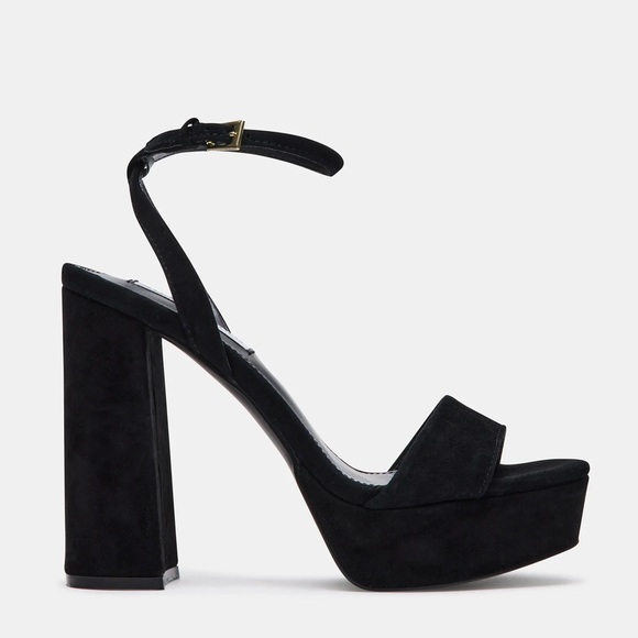 Steve Madden Lessa Black Suede - Picture 3 of 9